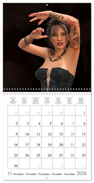 Produktbild: Tattoos on nice skin (Wall Calendar 2026 12 &times; 12 Inch) CALVENDO 12 Month Wall Calendar