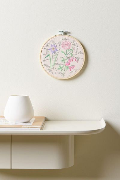 Produktbild: Stickpackung Vorgezeichnet, Fr&uuml;hlingsblumen, &Oslash; 15 cm