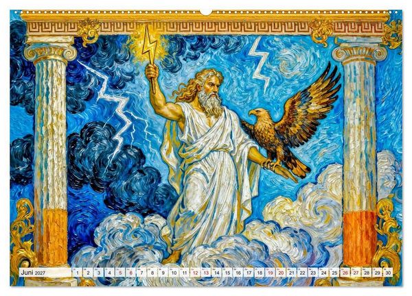 Produktbild: Die G&ouml;tter des Olymps - Die G&ouml;tter der Antike in epischen Bildern (Wandkalender 2027 DIN A2 quer), CALVENDO Monatskalender
