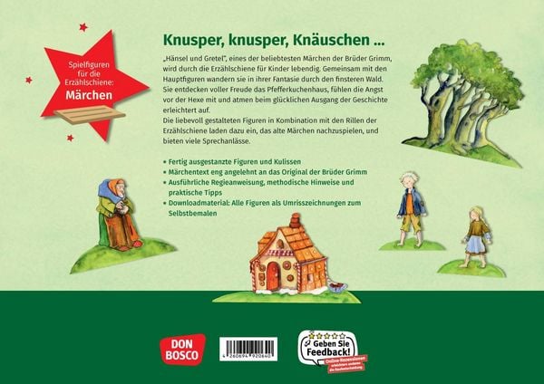 Produktbild: H&auml;nsel und Gretel. Erz&auml;hlschienen-Figurenset