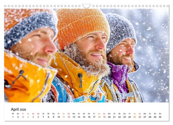 Produktbild: Unser Winter - Flocken, Fun und Freunde (Wandkalender 2026 DIN A3 quer), CALVENDO Monatskalender