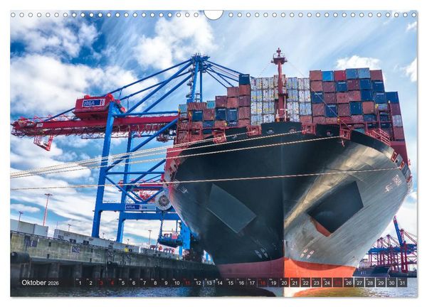 Produktbild: Hamburg - Ahoi zur gro&szlig;en Hafenrundfahrt (Wandkalender 2026 DIN A3 quer), CALVENDO Monatskalender