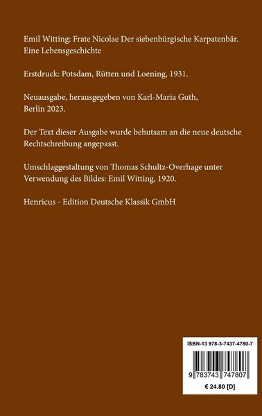 Produktbild: Frate Nicolae Der siebenb&uuml;rgische Karpatenb&auml;r