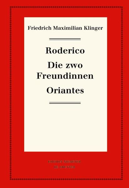 Produktbild: Roderico. Die zwo Freundinnen. Oriantes