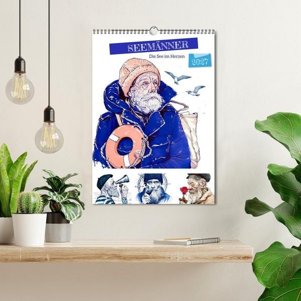 Produktbild: Seem&auml;nner - Die See im Herzen (Wandkalender 2027 DIN A3 hoch), CALVENDO Monatskalender