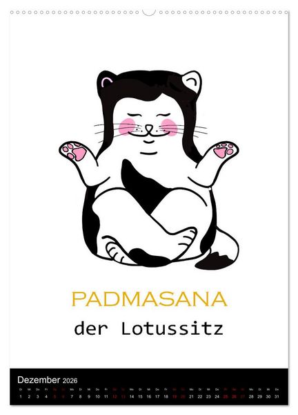 Produktbild: Yogakatzen - ganz entspannt im Hier und Jetzt (Wandkalender 2026 DIN A2 hoch), CALVENDO Monatskalender
