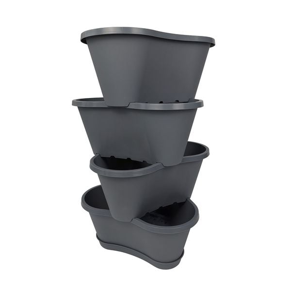 HTI-Living Pflanzturm Nessa, 4stöckig, grau Pflanzturm Nessa, grau