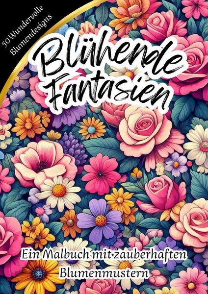 Produktbild: Bl&uuml;hende Fantasien - Ein Malbuch mit zauberhaften Blumenmustern