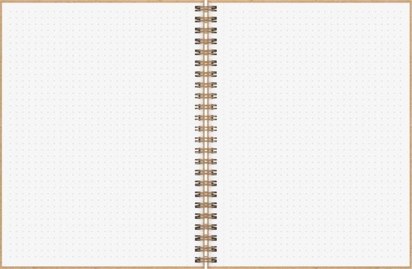 Produktbild: Brunnen Notizbuch Wire-O A5 dotted caramel