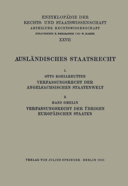 Produktbild: Ausl&auml;ndisches Staatsrecht