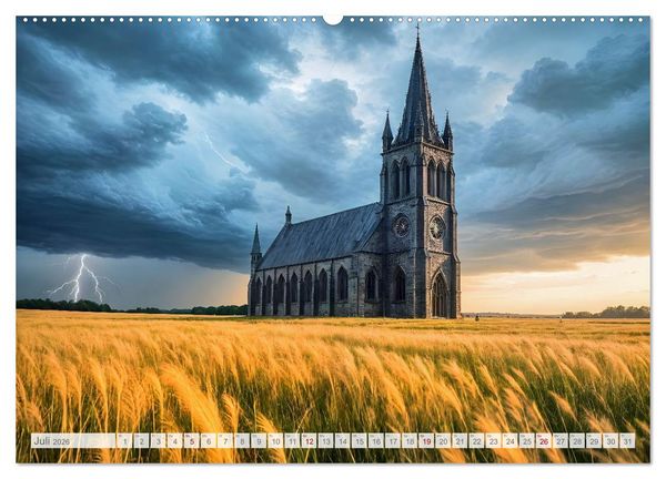 Produktbild: Fl&uuml;stern der Verg&auml;nglichkeit - Gothic Dark Nature Landschaften (Wandkalender 2026 DIN A2 quer), CALVENDO Monatskalender