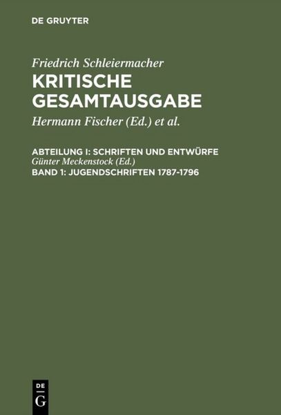 Produktbild: Jugendschriften 1787-1796