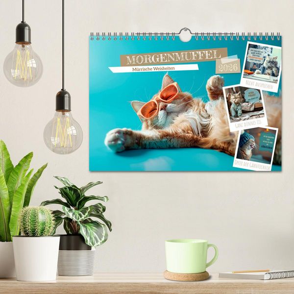 Produktbild: MORGENMUFFEL M&uuml;rrische Weisheiten (Wandkalender 2026 DIN A4 quer), CALVENDO Monatskalender