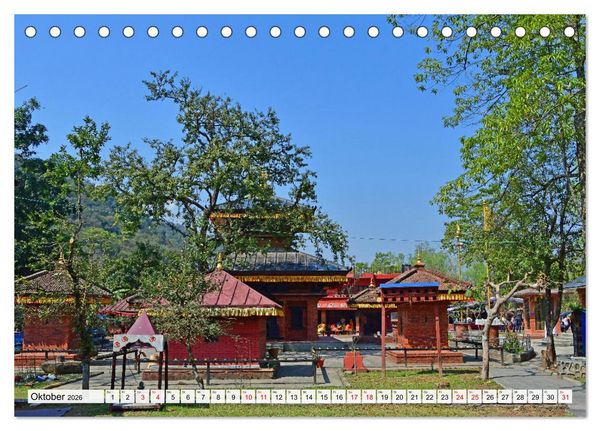 Produktbild: POKHARA und SARANGKOT (Tischkalender 2026 DIN A5 quer), CALVENDO Monatskalender