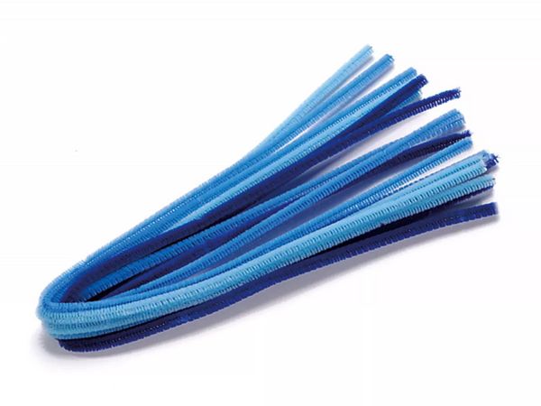 Produktbild: Chenilledraht | &Oslash; 6 mm 500 mm, blau, 10 St&uuml;ck