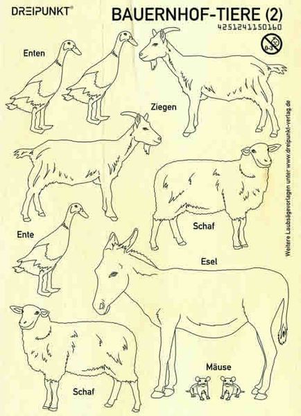 Produktbild: Laubs&auml;gevorlage Bauernhof-Tiere (2)