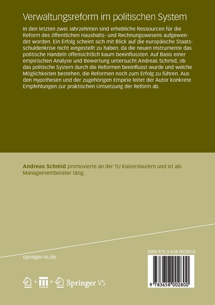 Produktbild: Verwaltungsreform im politischen System