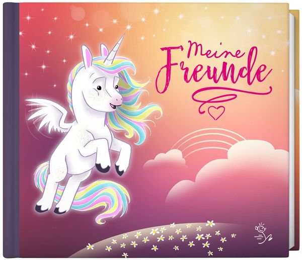 Produktbild: Meine Freunde &ndash; Freundebuch (Motiv: fliegendes Einhorn)