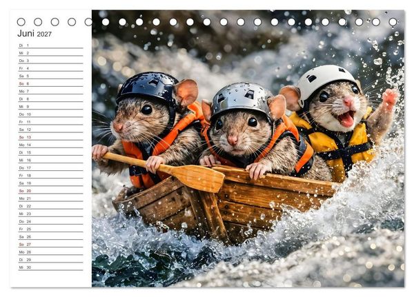 Produktbild: Abenteuerm&auml;use - Drei kleine Entdecker auf gro&szlig;er Reise (Tischkalender 2027 DIN A5 quer), CALVENDO Monatskalender