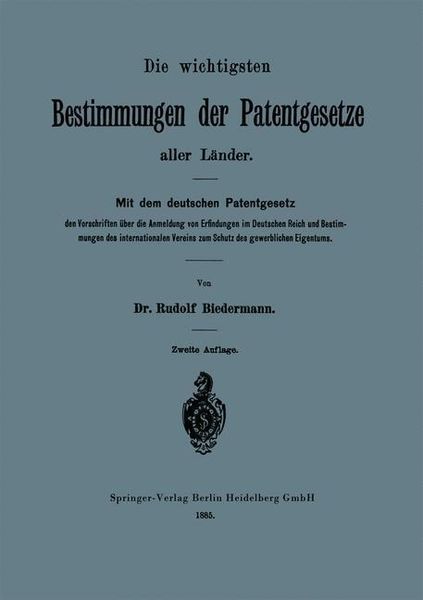 Produktbild: Die wichtigsten Bestimmungen der Patentgesetze aller L&auml;nder