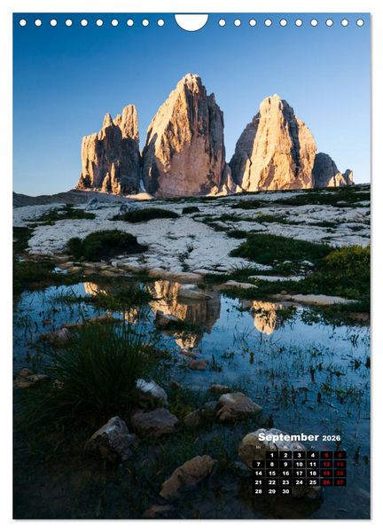 Produktbild: Dolomiten - Reise um die bleichen Berge zu entdecken (Wandkalender 2026 DIN A4 hoch), CALVENDO Monatskalender
