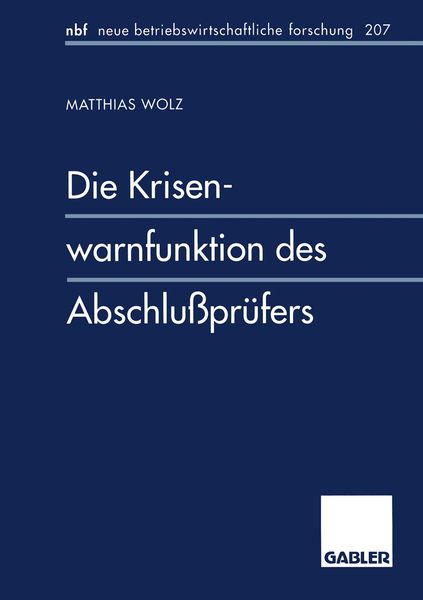 Produktbild: Die Krisenwarnfunktion des Abschlu&szlig;pr&uuml;fers