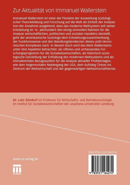 Produktbild: Zur Aktualit&auml;t von Immanuel Wallerstein