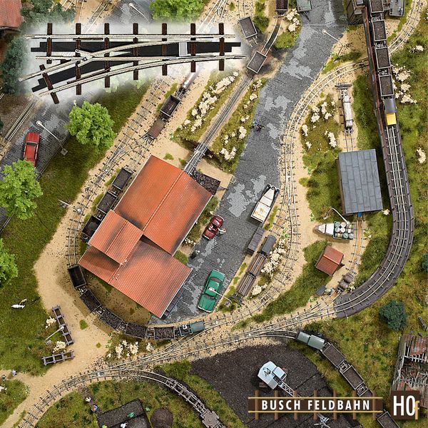 Produktbild: H0f Feldbahn Gleis 12341 Weiche, links 66.6mm 1St.