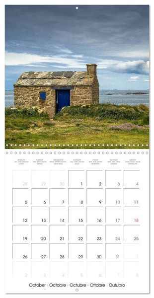 Produktbild: Bretagne Paysages c&ocirc;tiers (Calendrier mural carr&eacute; 2026 30x30 cm) Calendrier double avec une page pour vos prises de notes