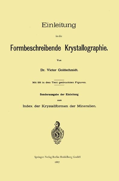 Produktbild: Einleitung in die Formbeschreibende Krystallographie