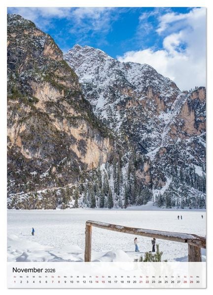 Produktbild: Pragser Wildsee - Der vielleicht sch&ouml;nste Bergsee der Dolomiten und S&uuml;dtirols (Wandkalender 2026 DIN A3 hoch), CALVENDO Monatskalender