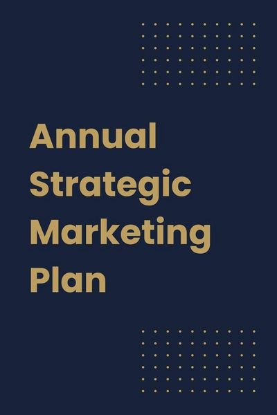 Produktbild: Annual Strategic Marketing Plan