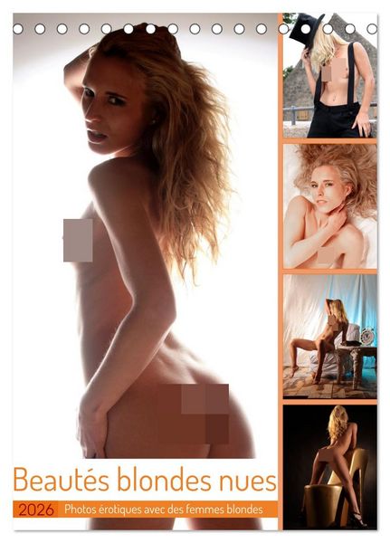 Produktbild: Beaut&eacute;s blondes nues (Calendrier de bureau 2026 DIN A5 horizontal), CALVENDO calendrier mensuel
