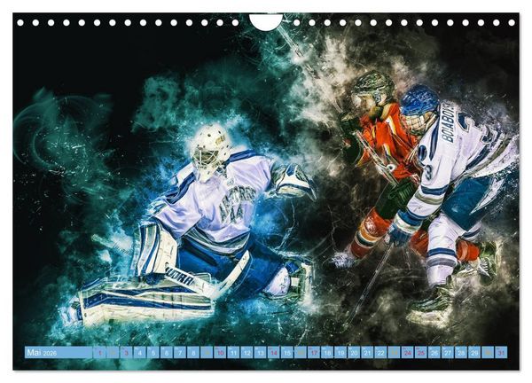 Produktbild: Eishockey - extrem cool (Wandkalender 2026 DIN A4 quer), CALVENDO Monatskalender