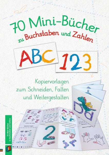 Produktbild: 70 Mini-B&uuml;cher zu Buchstaben und Zahlen