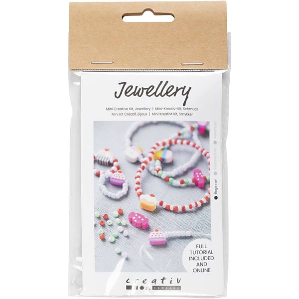 Produktbild: Creativ Company DIY Sets Beads Mini Kreativ Set Schmuck, Elastisches Armband und Ring, Kreativ Box