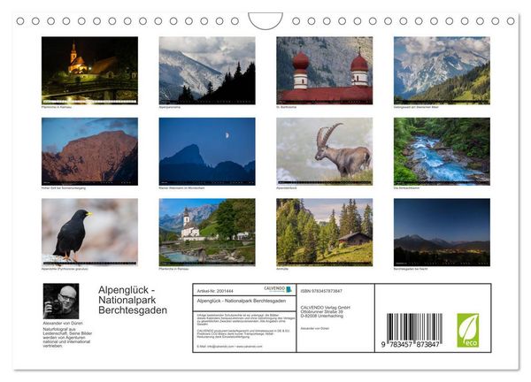 Produktbild: Alpengl&uuml;ck - Nationalpark Berchtesgaden (Wandkalender 2026 DIN A4 quer), CALVENDO Monatskalender