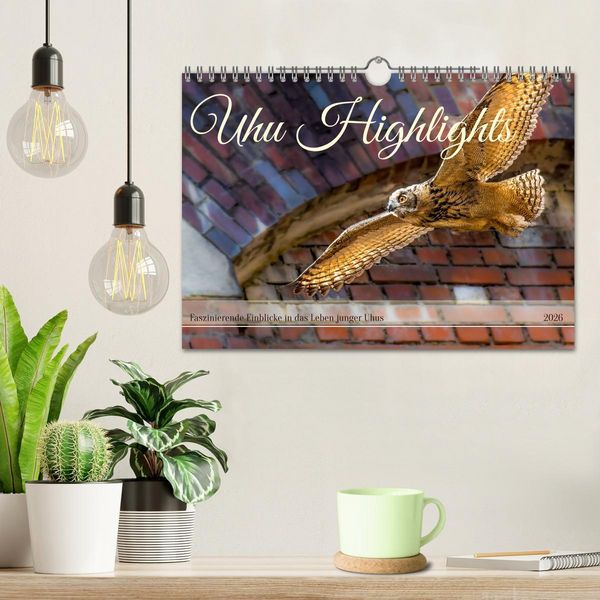 Produktbild: Uhu Highlights (Wandkalender 2026 DIN A4 quer), CALVENDO Monatskalender