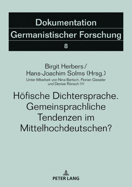 Produktbild: Hoefische Dichtersprache. Gemeinsprachliche Tendenzen im Mittelhochdeutschen?