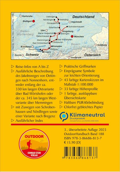 Produktbild: Bayerisch-Schw&auml;bischer Jakobsweg von Oettingen zum Bodensee