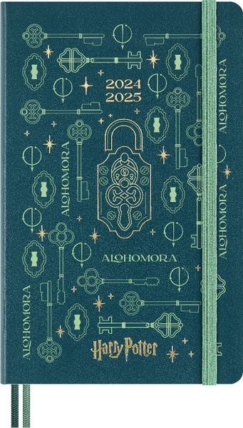 Moleskine Harry Potter Alhomora 18 Monate Wochen Notizkalender 2024/2025, L/A5, Fester Einband