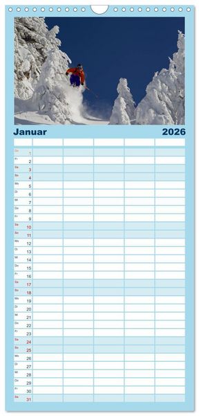 Produktbild: Familienplaner 2026 - Faskination mit 5 Spalten (Wandkalender, 21 x 45 cm) CALVENDO