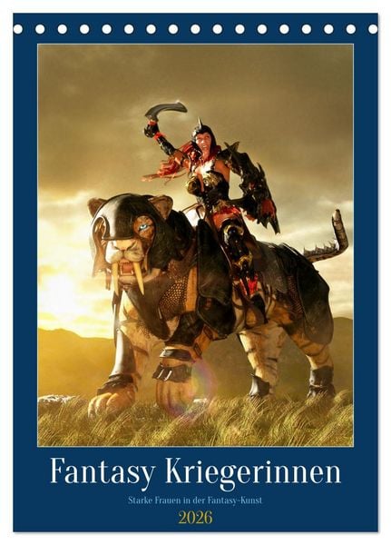 Produktbild: Fantasy Kriegerinnen (Tischkalender 2026 DIN A5 hoch), CALVENDO Monatskalender