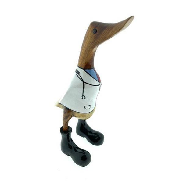Produktbild: HTI-Living Deko Holzente Wathattn Bambus handgefertigt maritime Figur 27 cm Wohnaccessoire