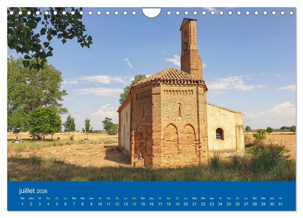 Produktbild: Lieux de culte vers Compostelle (Calendrier mural 2026 DIN A4 vertical), CALVENDO calendrier mensuel