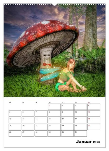 Produktbild: Im Land der imagin&auml;ren Feen (hochwertiger Premium Wandkalender 2026 DIN A2 hoch), Kunstdruck in Hochglanz