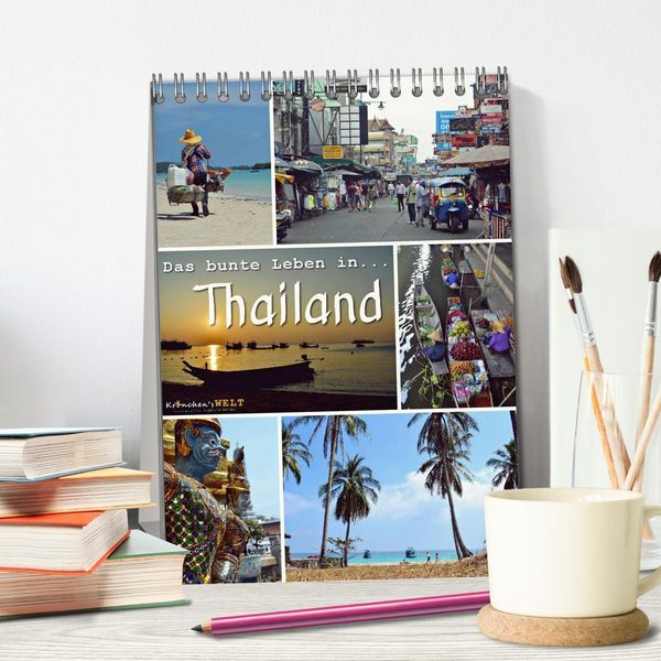 Produktbild: Das bunte Leben in Thailand (Tischkalender 2026 DIN A5 hoch), CALVENDO Monatskalender