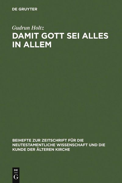 Produktbild: Damit Gott sei alles in allem
