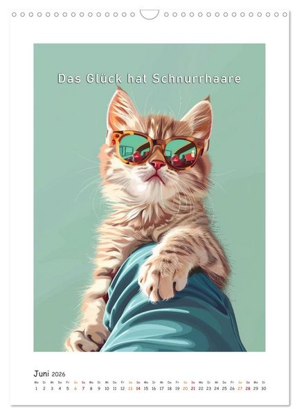 Produktbild: Katzenweisheiten (Wandkalender 2026 DIN A3 hoch), CALVENDO Monatskalender