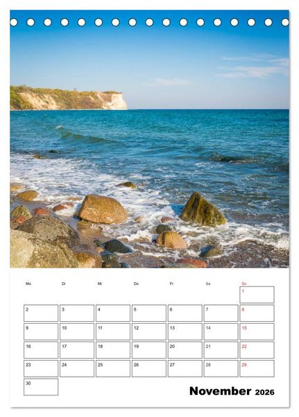 Produktbild: Insel R&uuml;gen - Wilde Sch&ouml;nheit an der Ostsee (Tischkalender 2026 DIN A5 hoch), CALVENDO Monatskalender